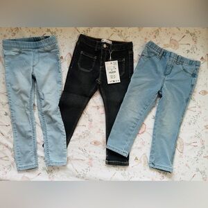 Toddler Jeggings Bundle Size 2 - 3 | H&M Zara Primark | Neutral Denim Play Pants